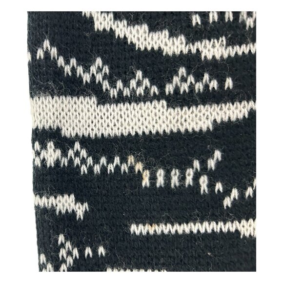 Vintage Y2K Black White Oversized Tiger Sweater Knit Retro Crewneck Italy Chunky - Picture 8 of 13